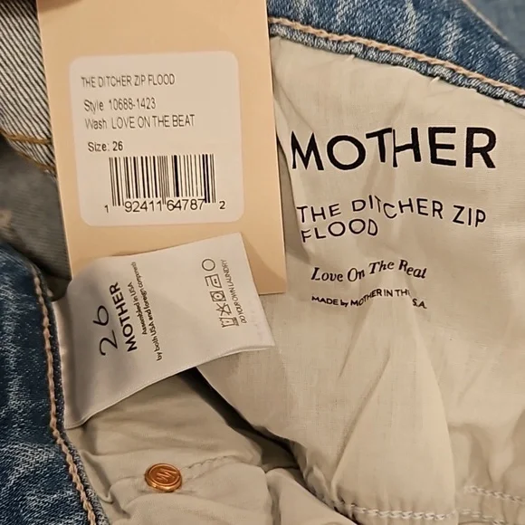 💕MOTHER💕 Ditcher Zip Flood Jeans ~ Love On The Beat 26 NWT